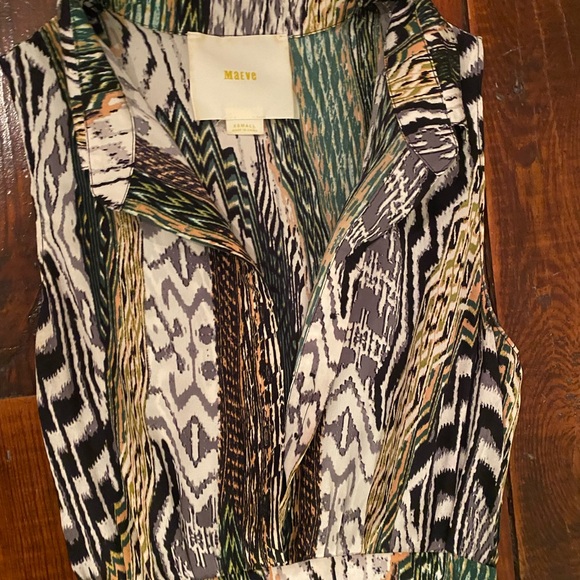 Maeve Multicolor silk Maxi Dress - Picture 3 of 6